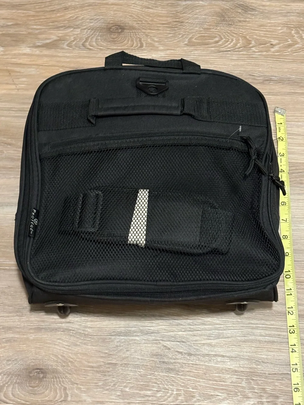 Protege | Black Collapsible Rolling Travel Duffle Bag with Side Mesh Pockets